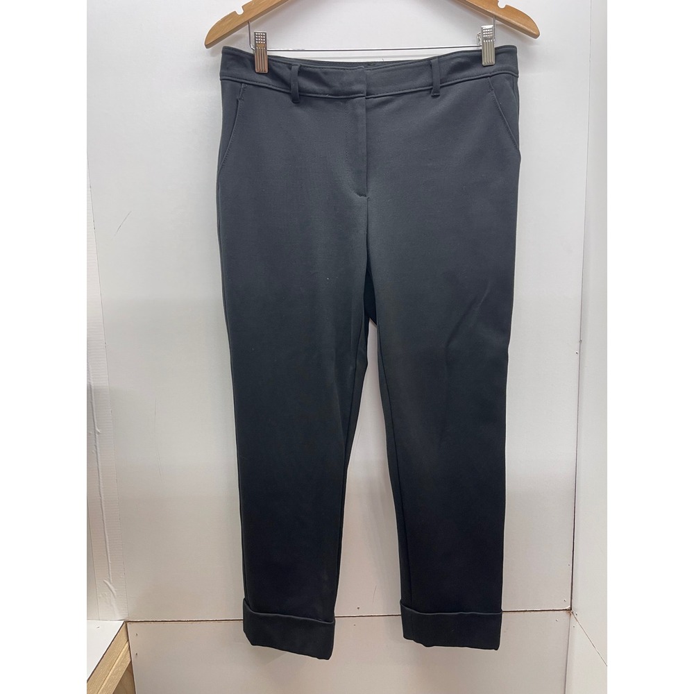 White House Black Market The Girlfriend Black Cuffed Ankle Pants Size 6
